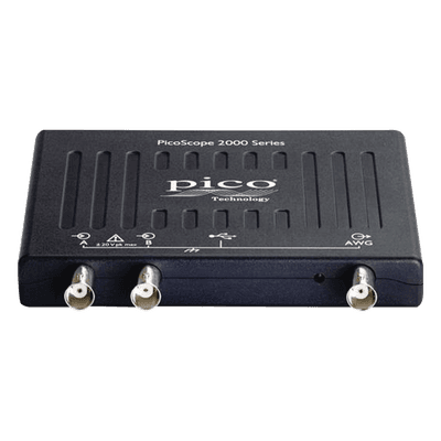 Osciloscopio para PC / 2 Canales / 50 MHz Ancho de Banda / 500 MS/s / AWG 1 MHz / USB / 164 pies (50 m) equivalente 2206B SYSCOM