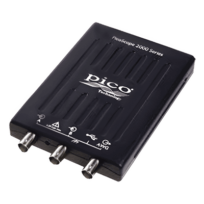 Osciloscopio para PC / 2 Canales / 25 MHz / 200 MS/s / Generador AWG 100 kHz / Decodificación UART-SPI-I2C / USB / 82 ft (25 m) equivalente ETS 4 GS/s 2205A SYSCOM