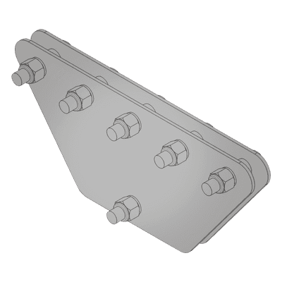 Placas Igualadoras para Retenidas / 5 Retenidas / Galvanizado en Inmersión / 20x20x50 cm / Acero ASTM A-36 / Tornillería Incluida SP-202050-G SYSCOM TOWERS