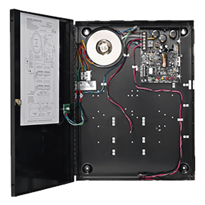 Fuente de poder con controlador de acceso / 12 o 24 Vcc / 6.0 A continuos / 4 u 8 salidas PTC / Batería de respaldo / UL294 HP600ULX HONEYWELL