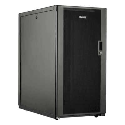 Gabinete de Piso / 24 UR / 600 mm Ancho / 1070 mm Profundidad (42.12') / Puertas Ventiladas 69% / Carga Estática 567 kg E6412B2 PANDUIT