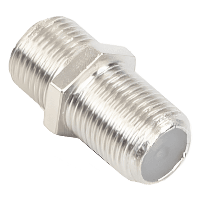 Adaptador Barril Coaxial / Conector F Hembra a F Hembra / 75 Ohm / Montaje en Línea / Zinc Niquelado / Aislante de Polietileno RFF-1476 RF INDUSTRIES,LTD