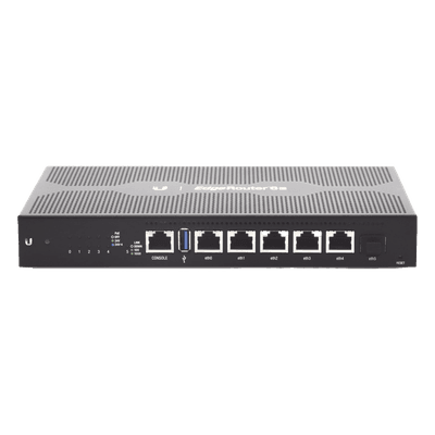 Router Edge / 6 Puertos Gigabit / 1 SFP / PoE 24V Pasivo / 6 Gbps / 4-Core 1 GHz ER-6P UBIQUITI