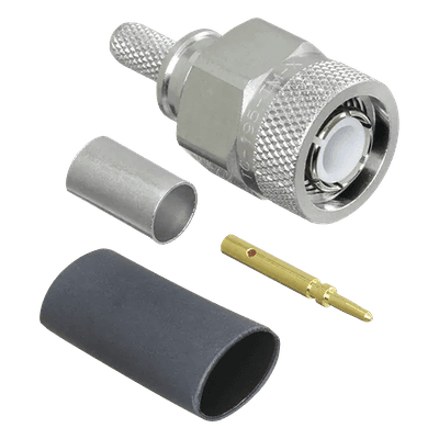 Conector TNC Macho / Anillo Plegable / Pin Soldable / Latón Plateado / 50 Ω / VSWR 1.3 hasta 6 GHz TC-195-TM-X Times Microwave