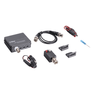 Kit de transmisión de video / 400 m (1312 ft) / 2 MP / HD-TVI HD-CVI AHD CVBS / Activo+Activo / Protección grado III