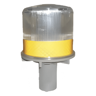 Luz solar de advertencia / LED ámbar / Panel 0.3W / Respaldo 120h / 0.59 lb LDSOLAR AccessPRO