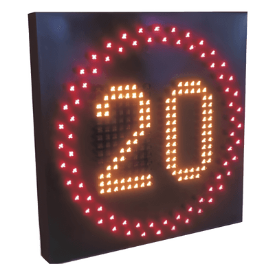 Pantalla LED para límite de velocidad / IP65 / Solar con batería / LTE 4G / 0.3 m (1 pie) a 6 m (20 pies) de alcance BOARDLIMIT AccessPRO