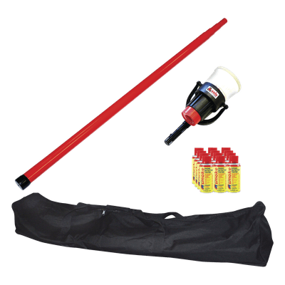 Kit de Prueba de Detectores de Humo / Pértiga Telescópica 4.6 m (15.1 ft) / Dispensador Manual 4" / 12 Latas de Humo Sintético / Detectores hasta 100 mm / Fibra de Vidrio No Conductora SOLO-809-KIT SDI