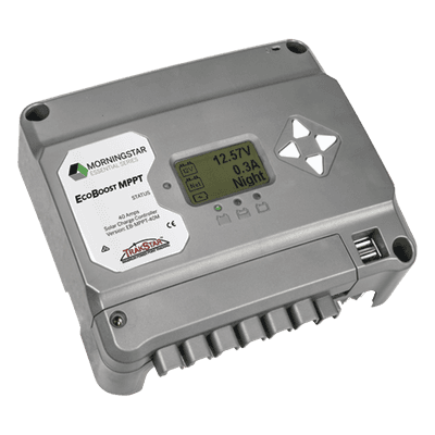 Controlador de Carga Solar MPPT / 40 A / 12V y 24V / Pantalla LCD / 2 Puertos USB 3A / Control de Iluminación