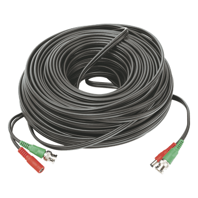 Cable Coaxial BNC RG59 + Alimentación / SIAMES / 50 Metros (164 Pies) / 100% COBRE / 4K UHD / Interior y Exterior DIY-50M-HD EPCOM POWERLINE