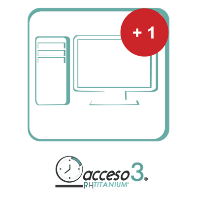 Licencia de Activación Adicional / Software Tiempo y Asistencia / 1 PC Extra o Reemplazo / Compatible con Nómina / Entrega Virtual TITANIUMEST AccessPRO