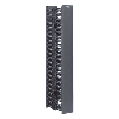Organizador Vertical de Cable / Doble Frontal y Posterior / 22.5 UR / 4.9in Ancho / 41.5ft Altura / Negro
