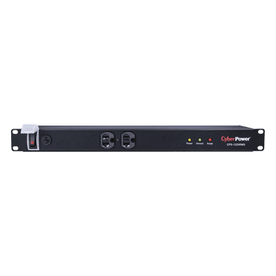 Supresor de Picos Rack 1U / 12 Salidas NEMA 5-20R / 1800J / 20A / 120V AC / Cable 4.5m (15 ft) CPS1220RMS CYBERPOWER