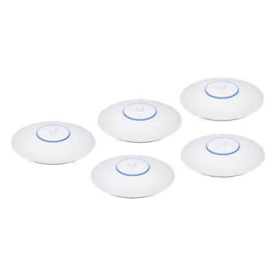 Paquete de 5 Access Point UniFi 802.11ac Wave 2, MU-MIMO4X4 con antena Beamforming, hasta 1.7 Gbps, para interior PoE 802.3af, soportan 200 clientes, No incluyen PoE´s UAP-NANOHD-5 UBIQUITI