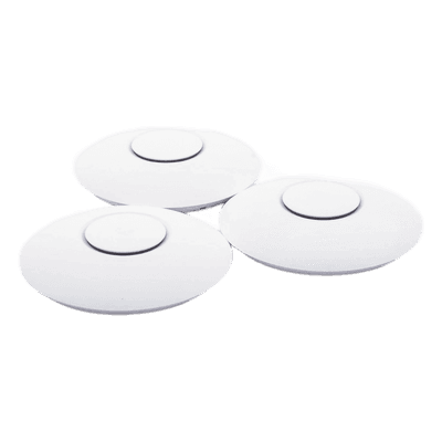 Paquete de 3 Access Point UniFi 802.11ac Wave 2, MU-MIMO4X4 con antena Beamforming, hasta 1.7 Gbps, para interior PoE 802.3af, soporta 200 clientes, No incluyen PoE&acute;s UAP-NANOHD-3 UBIQUITI