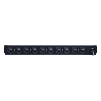 PDU Básico Rack / 10 Salidas NEMA 5-15R / 15 Amp / 120 Vca / 1U / Cable 4.5 m (14.8 ft) CPS1215RM CYBERPOWER
