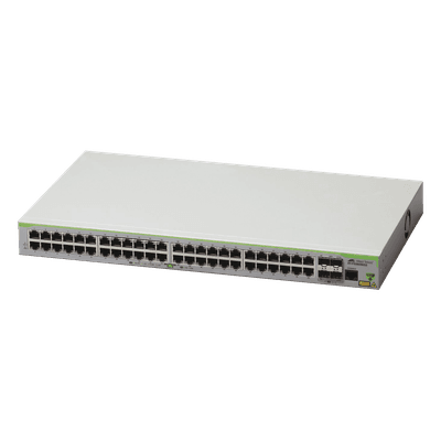 Switch Administrable Capa 3 / 48 Puertos 10/100 Mbps / 4 SFP Gigabit / 17.6 Gbps / 13.09 Mpps AT-FS980M/52-10 ALLIED TELESIS
