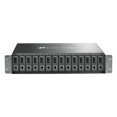 Chasis para Montaje en Rack / 14 Bahías / 2U / Alimentación 9 VCC / 14 Salidas / 100-240 VCA / Plug and Play