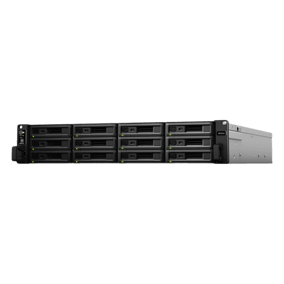 NAS Rack / Intel Xeon D-1521 4-Core 2.4GHz / 12 Bahías (36 con Expansión) / 8GB DDR4 ECC (64GB Max) / 4,700 MB/s Lectura / 10GbE / 2x PCIe Gen3 x8 / Virtualización VMware-HyperV-Citrix-OpenStack RS-3618XS SYNOLOGY