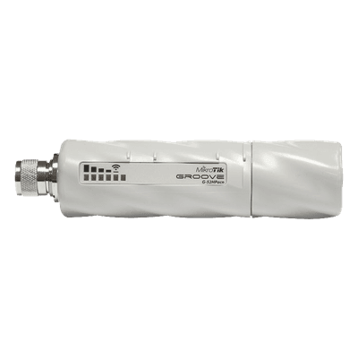 Punto de Acceso CPE / Banda Dual 2.4/5 GHz / 802.11ac / Gigabit Ethernet / Antena Omnidireccional 6/8 dBi / Exterior RBGROOVEGA-52HPACN MIKROTIK