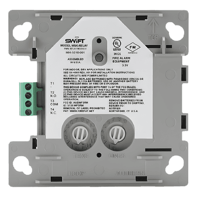 Módulo Relevador Inalámbrico Direccionable / Contactos SPDT Form-C / 3 A a 30 VDC / 2 A a 25 VAC / Red de Malla SWIFT 902-928 MHz WIDP-RELAY HONEYWELL FARENHYT SERIES