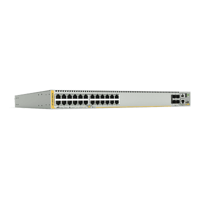 Switch Capa 3 Stackeable / 24 Puertos Gigabit / 4 SFP+ 10G / VCStack / Doble PSU Hotswap / 1U Rack / 214.3 Mpps AT-X930-28GTX-901 ALLIED TELESIS