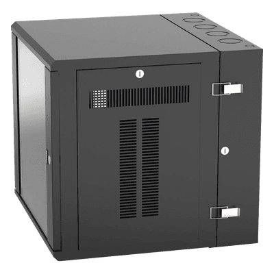 Gabinete de Montaje en Pared / 19in / 12 UR / 635mm (25in) Profundidad / Ventana de Seguridad / Acero y Vidrio Templado PZWMC12W PANDUIT