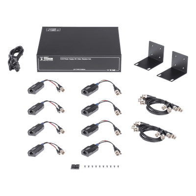 Transceptor Activo / 8 Canales / Video + PoC / UTP Cat 5e/6 / 150 m (492.1 ft) en 4K / 200 m (656.2 ft) en 5 MP / 36 Vcc a 12 Vcc / Rack 19" KITTT8PVTURBOX EPCOM TITANIUM