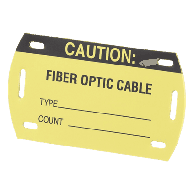 Kit de Etiquetas Autolaminadas para Fibra Óptica / 90.42 x 52.32 mm / 3.56 x 2.06 pulg / Negro con Amarillo / Interior/Exterior / -45°C a 93°C PST-FO PANDUIT