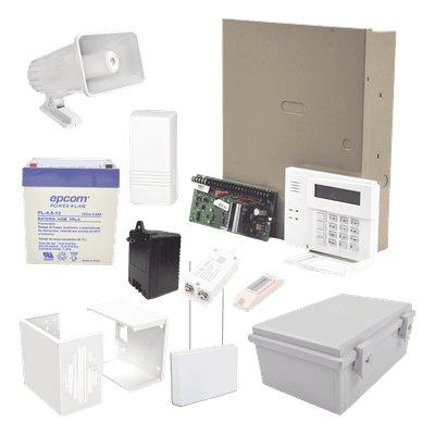 Kit de Alarma Vecinal / Panel 48 Zonas / 40 Botones de Pánico Inalámbricos / Sirena 30 W / 3 Particiones / Contact ID ALARMA-VECINAL HONEYWELL