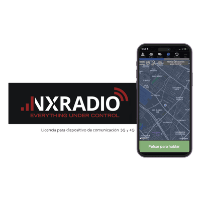 Licencia Anual / Comunicación PoC / Multiplataforma Android iOS PC / Encriptación AES-256 / Audio HD 16 kHz / Integración Radio Analógica y LTE NXRADIO NXRADIO