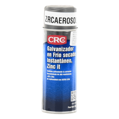 Recubrimiento Zinc en Aerosol / 93% Zinc Puro / 368 gr / Película 76 µ / Acabado Gris Brillante / Protección Anticorrosión ZRC-AEROSOL SYSCOM TOWERS