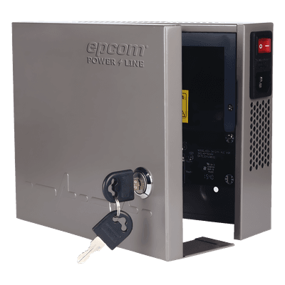 Fuente de alimentación de ALTO RENDIMIENTO de 11 - 15 Vcc @ 6 Amper, con capacidad de 4 a 8 cámaras , con voltaje de entrada de: 85-264 Vca PLEX46A EPCOM POWERLINE