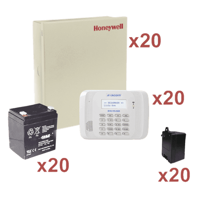 Kit de paneles de alarma / 20 unidades VISTA-48LA / Batería y transformador incluidos / Hasta 48 zonas / 3 particiones VISTA48-KIT20 HONEYWELL HOME RESIDEO