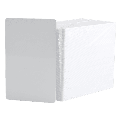 Tarjetas PVC Adhesivas / CR79 83.9 x 51 mm / 10 mil / Imprimibles por un Lado / 500 Piezas / Para Tarjetas de Proximidad