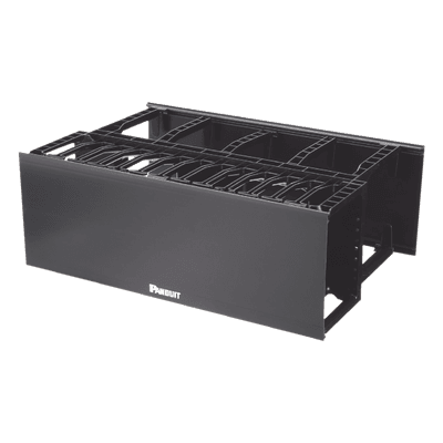 Organizador de Cables Horizontal / Alta Densidad / Doble Acceso Frontal y Posterior / Rack 19in / 4UR / 7ft Equivalente NM4 PANDUIT
