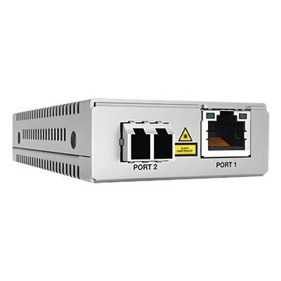 Convertidor de medios / Gigabit Ethernet a fibra óptica / LC monomodo / 10 km / TAA / 10/100/1000 Mbps AT-MMC2000LX/LC-TAA-60 ALLIED TELESIS