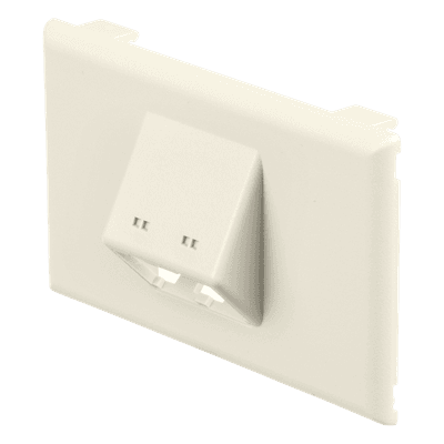 Placa de Pared Horizontal / 2 Puertos Mini-Com / 69.8 x 114.3 mm / PVC / Blanco Mate / ROHS T70FH2IW PANDUIT