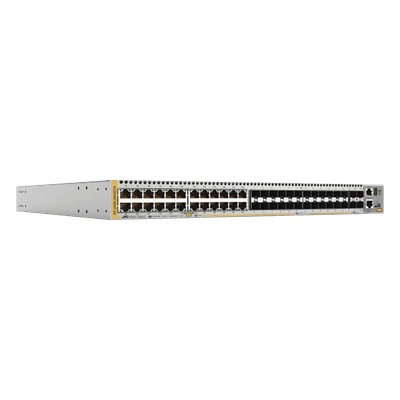 Switch Apilable / 48 Puertos Gigabit / 4 SFP+ 10G / PoE+ / Doble Fuente Hot-Swap / MACsec / IPv6 Ready / OpenFlow 1.3 AT-X930-28GSTX-901 ALLIED TELESIS