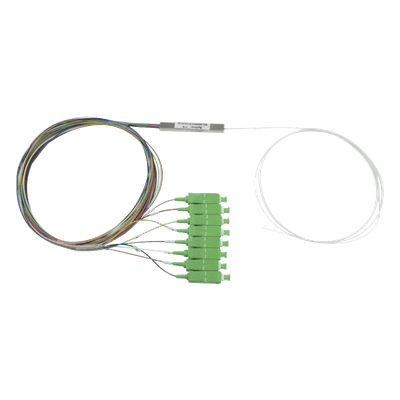 Splitter Óptico PLC / 1x8 / Conectores SC/APC / Pérdida 10.5 dB / 1260-1650 nm