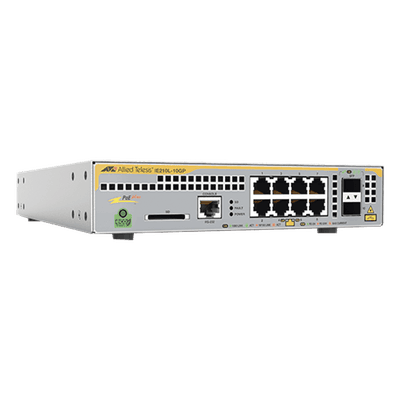 Switch Industrial-Lite PoE+ administrable capa 2 / 8 Puertos Gigabit + 2 SFP / 124 W PoE+ / 14.9 Mpps / VLAN 2048 AT-IE210L-10GP-60 ALLIED TELESIS