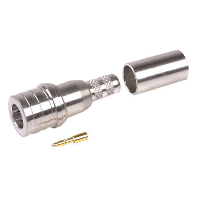 Conector QMA Macho / Anillo Plegable / RG-58/U, LMR-195 / 50 Ohm / 0-6 GHz / 335 VRMS / 0.41 x 0.98 in RQA-5000-C RF INDUSTRIES,LTD