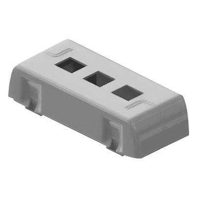 Porta equipamiento Keystone / Canaleta DX10000 / ABS V0 y aluminio SAE 305 / -20°C a 80°C / Gris y blanco DX18844 THORSMAN