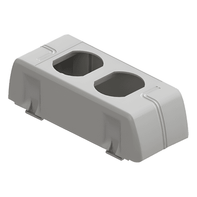 Porta equipamiento universal / Canaleta DX10000.00 / ABS V0 y aluminio inyectado / -20°C a 80°C / 1.5 mm espesor DX18848 THORSMAN