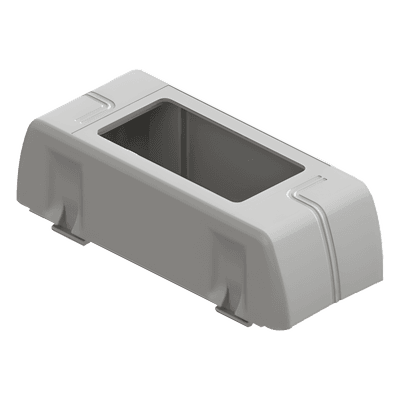 Porta equipamiento / Rectangular / Canaleta DX10000.00 / Carga 40% EIA/TIA-569-A / 2 y 4 módulos DX18849 THORSMAN