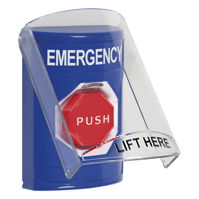 Botón de Emergencia / Superficie / Antiactivación Accidental / Bocina Pre Alarma / Doble Relé Forma C / UL/ADA/CE