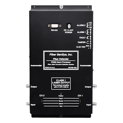 Sensor Perimetral de Fibra Óptica / 2 Zonas Independientes / 500 m por Zona / 1,640 pies de Cobertura / Alimentación Dual 12/24 VDC / Comunicación RS232 FD332 OPTEX