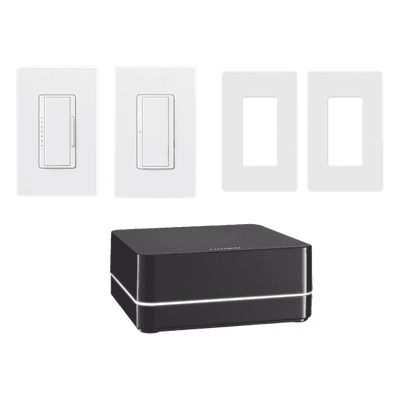 Kit de Control de Iluminación / Repetidor Principal / Atenuador 600 W / Interruptor 8 A / 2 Placas Claro / App y Asistentes de Voz KITRA2SELECT1 LUTRON ELECTRONICS