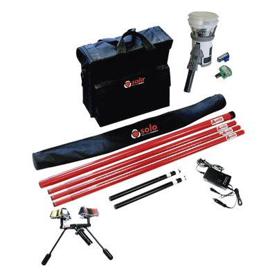 Kit de Pruebas para Detectores de Humo, Calor y CO / Diseño No Conductor / Cabezales Intercambiables / Compatible con Pertigas Telescópicas / Batería Portátil con Cargador Rápido TF2823-KIT SDI