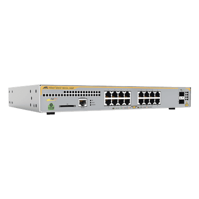 Switch Industrial-Lite PoE+ administrable capa 2 / 16 Puertos Gigabit + 2 SFP / 247 W PoE+ / 0°C a 65°C / 26.8 Mpps AT-IE210L-18GP-60 ALLIED TELESIS